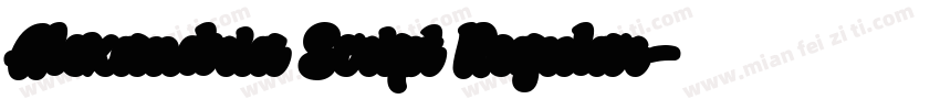 Alexandria Script Regular字体转换